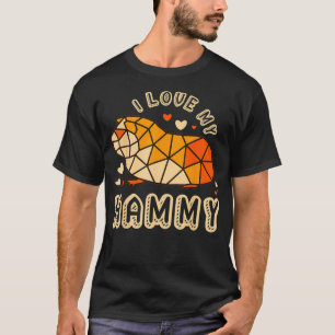 T-shirt J'Aime Mon Hammy Rodent Roue Petit Animal Omnivore