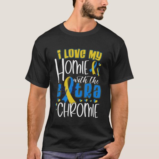 T-shirt J'Aime Mon Homie Avec Une Chromie Supplémentaire P (Devant)