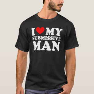 T-shirt J'Aime Mon Homme Soumissif Couple Coeur Rouge