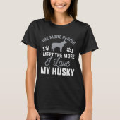 T-shirt J'Aime Mon Husky (Devant)