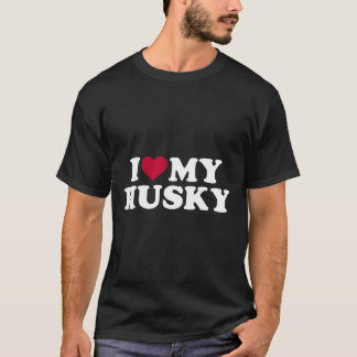 T-shirt J'Aime Mon Husky