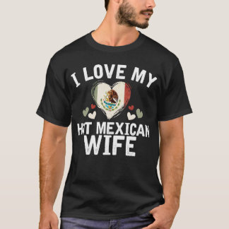 T-shirt J'aime mon idée mexicaine chaude de cadeau de