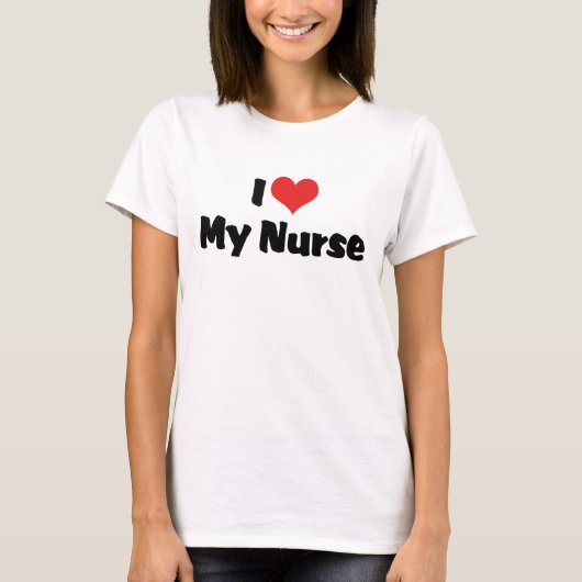 T-shirt J'aime mon infirmière (Devant)
