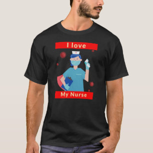 T-shirt J'aime mon infirmière tee - shirt ultra doux