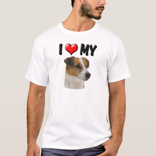 T-shirt J'aime mon Jack Russell (Devant)