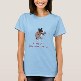T-shirt j'aime mon jack russell terrier