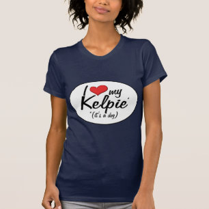 T-shirt J'aime mon Kelpie (c'est un chien)