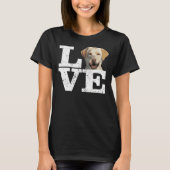 T-shirt J'aime mon labo jaune Labrador Retriever Chien (Devant)