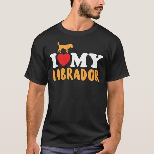 T-shirt J'aime mon Labrador (Devant)
