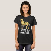 T-shirt J'aime mon Labrador (Devant entier)