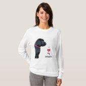 T-shirt J'aime mon Labrador (Devant entier)