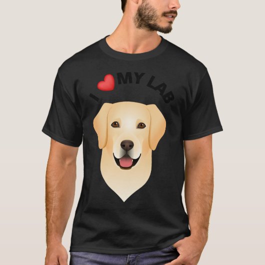 T-shirt J'aime mon Labrador 38 (Devant)