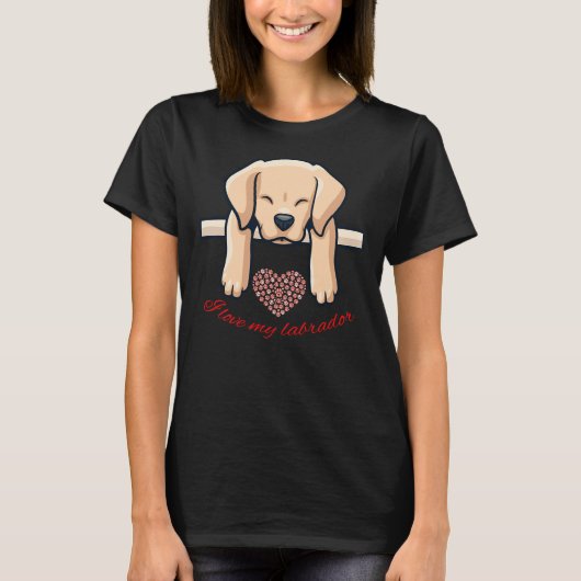 T-shirt J'aime mon Labrador 62 (Devant)
