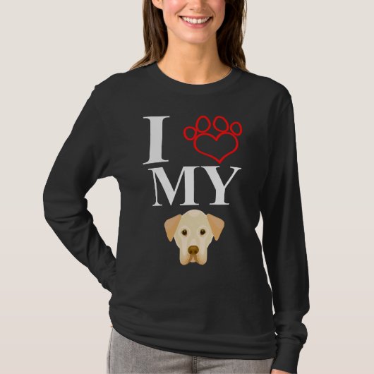 T-shirt J'aime mon Labrador 63 (Devant)