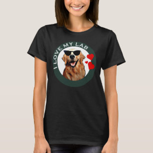 T-shirt J'aime mon Labrador Retriever Green Active