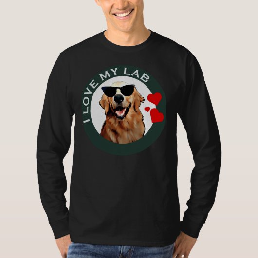 T-shirt J'aime mon Labrador Retriever Green Active (Devant)