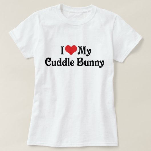 T-shirt J'Aime Mon Lapin De Cuddle (Design devant)