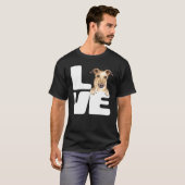 T-shirt J'aime mon lévrier (Devant entier)