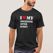 T-shirt J'Aime Mon Mackenzie River Husky (Devant)
