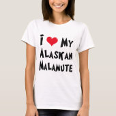 T-shirt J'Aime Mon Malamute D'Alaska (Devant)