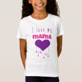 T-Shirt J'aime mon Mama Bright Hearts Matching Mama Mini (Devant)