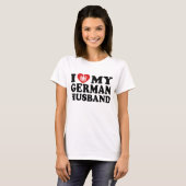 T-shirt J'Aime Mon Mari Allemand (Devant entier)