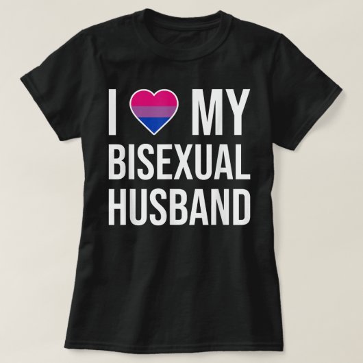 T-shirt J'Aime Mon Mari Bisexuel (Design devant)