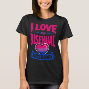 T-shirt J'Aime Mon Mari Bisexuel Cute Bi Pride Anniversa