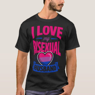 T-shirt J'Aime Mon Mari Bisexuel Cute Bi Pride Anniversa