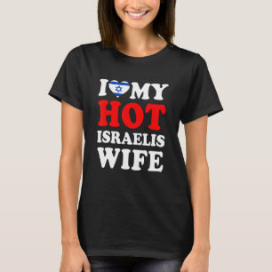 T-shirt J'aime mon mari chaud israélien
