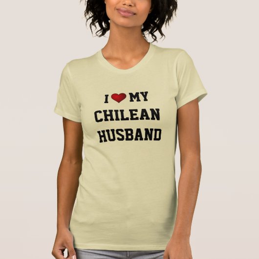 T-shirt J'Aime Mon Mari Chilien (Devant)