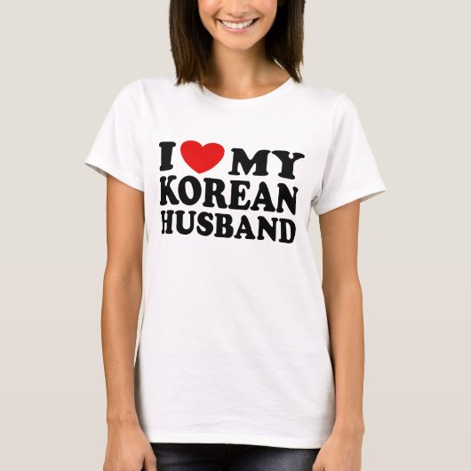 T-shirt J'Aime Mon Mari Coréen (Devant)
