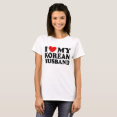 T-shirt J'Aime Mon Mari Coréen (Devant entier)
