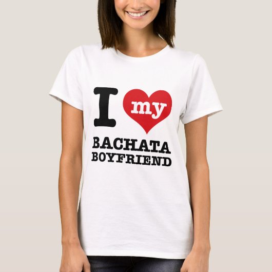 T-shirt J'aime mon mari de Bachata (Devant)