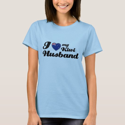 T-shirt J'aime mon mari de kiwi (Devant)