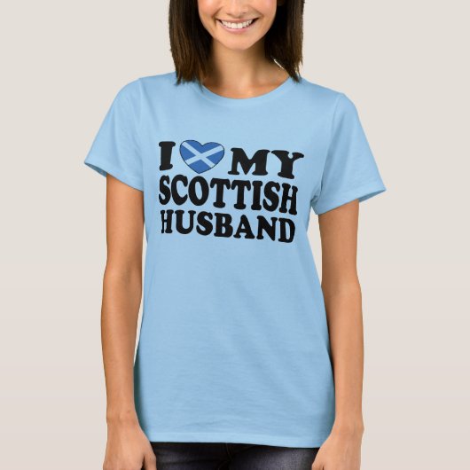 T-shirt J'Aime Mon Mari Écossais (Devant)