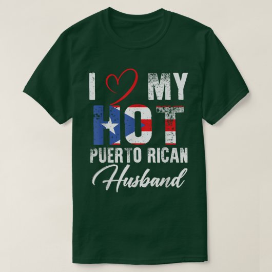 T-shirt J'Aime Mon Mari Portoricain Fier Puerto Ri (Design devant)
