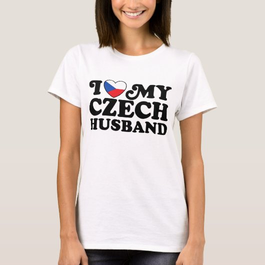 T-shirt J'Aime Mon Mari Tchèque (Devant)