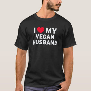 T-shirt J'aime mon mari végane pour conjoint père papa cou