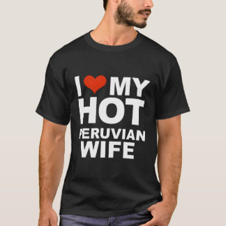 T-shirt J'aime mon mariage féministe péruvienne avec un ma