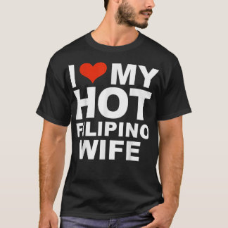 T-shirt J'Aime Mon Mariage Mariage Filippin Chaud Avec Un