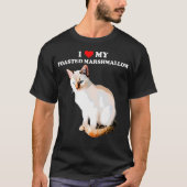 T-shirt J'Aime Mon Marshmallow Toasté Flamme Point Siamese (Devant)