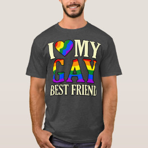 T-shirt J'aime mon meilleur ami gay LGBTQ Pride Mois Souti