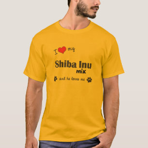 T-shirt J'aime mon mélange de Shiba Inu (le chien
