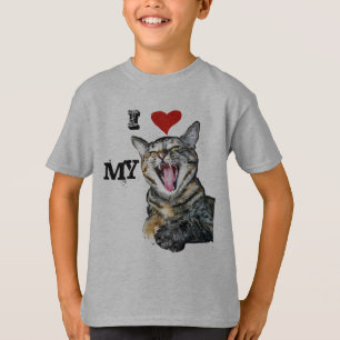 T-shirt J'aime mon modèle personnalisable de chat