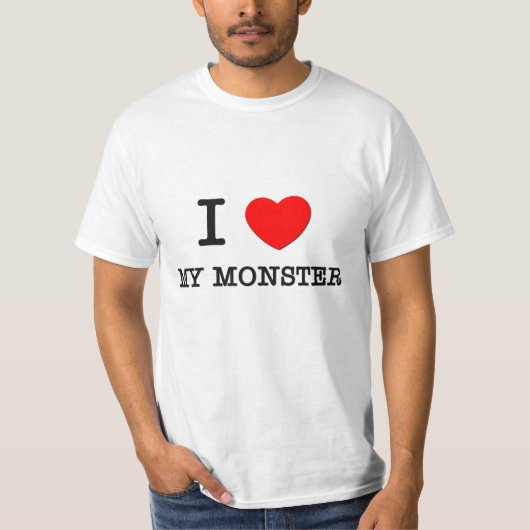 T-shirt J'aime mon monstre (Devant)