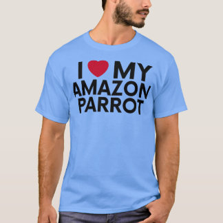 T-shirt j'aime mon oiseau perroquet amazon