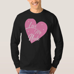 T-shirt J'aime mon oncle Coeur Mon oncle Graphiques