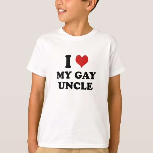T-shirt J'Aime Mon Oncle Gay (Devant)