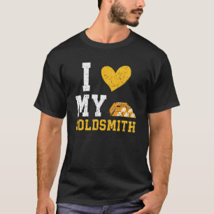T-shirt J'Aime Mon Orfèvre D'Orfèvrerie D'Orfèvrerie De Bi